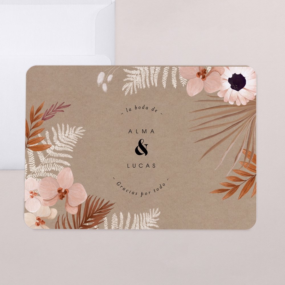 Tarjeta De Agradecimiento Autumn Bloom Cottonbird