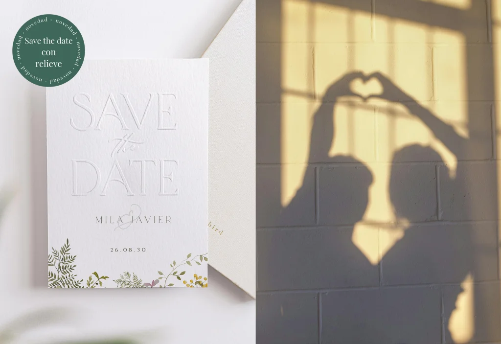 El save the date con relieve