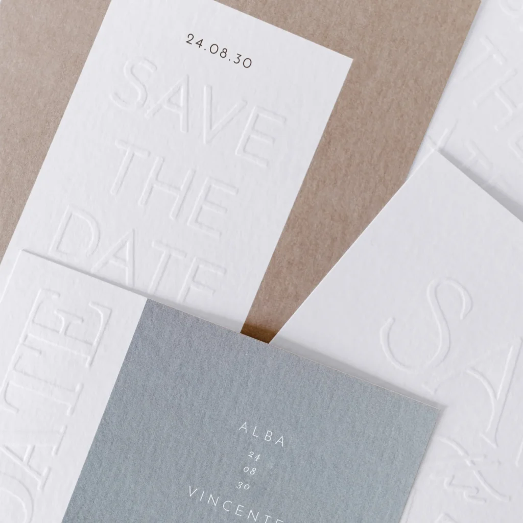 Save the date con relieve